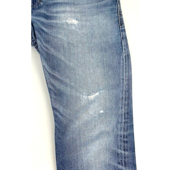DIESEL THAVAR Denim Blue WASH 0848C Slim Skinny Jeans Mens Size 33x34 Distressed - Picture 2 of 14